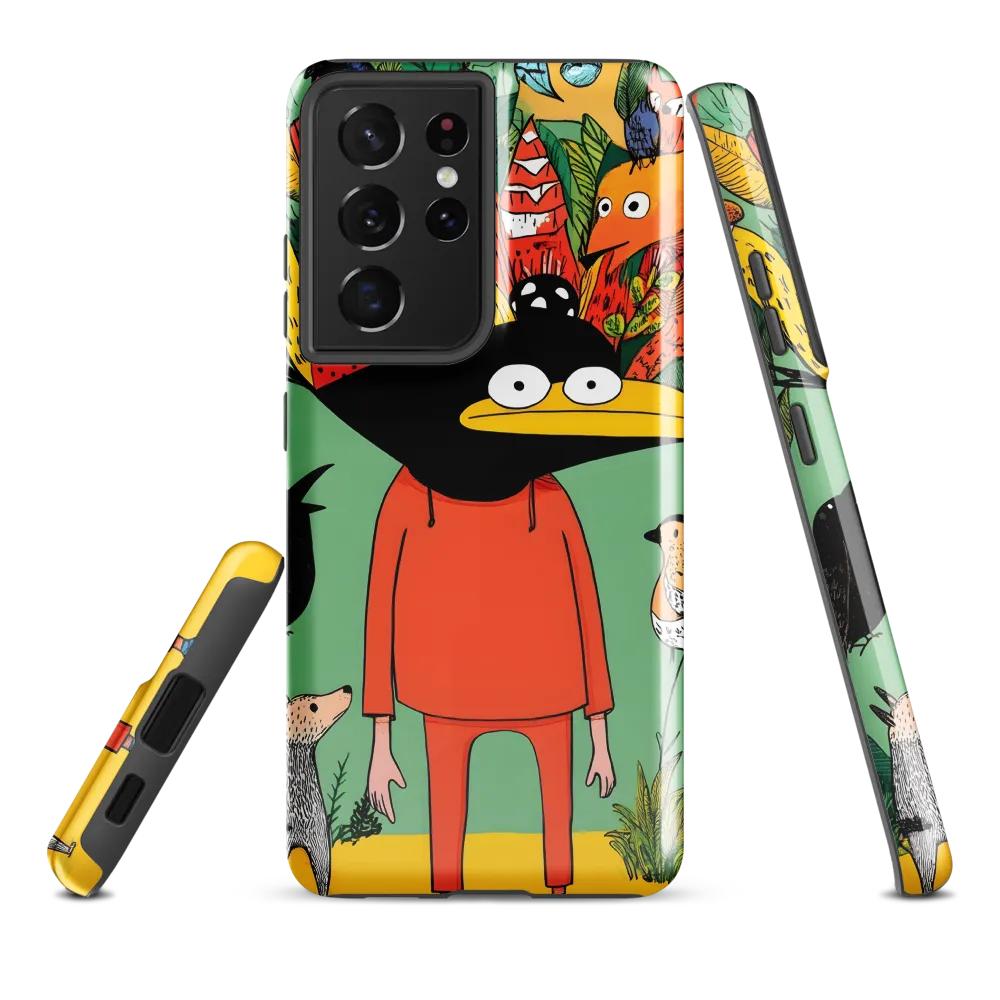 Whimsical Encounter in a Colorful Jungle