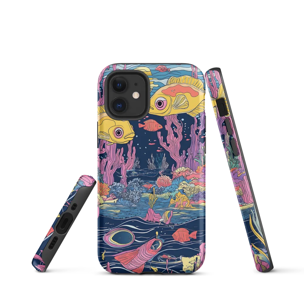 Underwater Dreamscape: A Playful Encounter | Phone Case |  12 mini | Tough Case | Matte