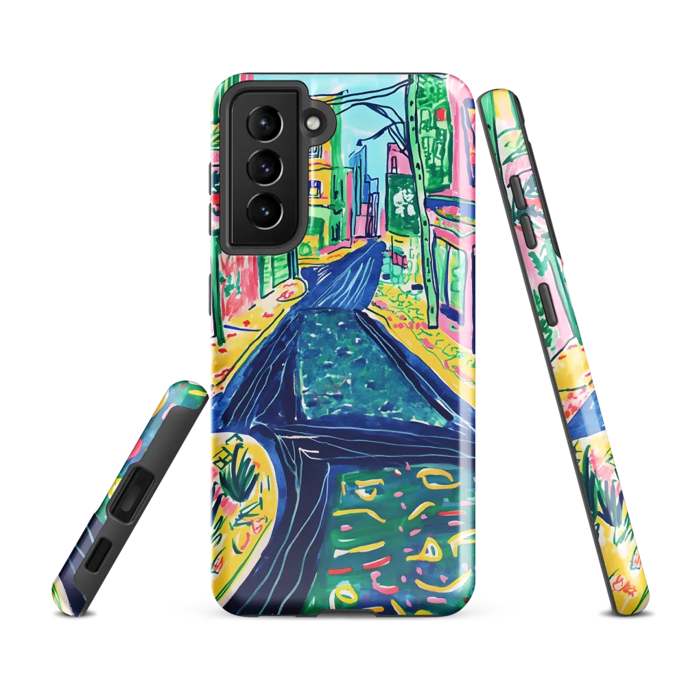 Dreamy Street in Vibrant Hues