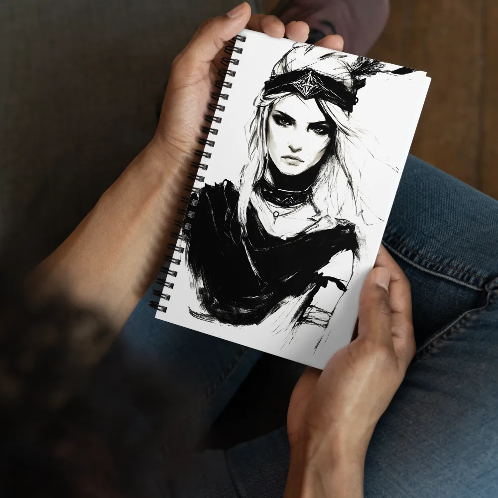 Intense Femininity in Monochrome | Spiral Notebook