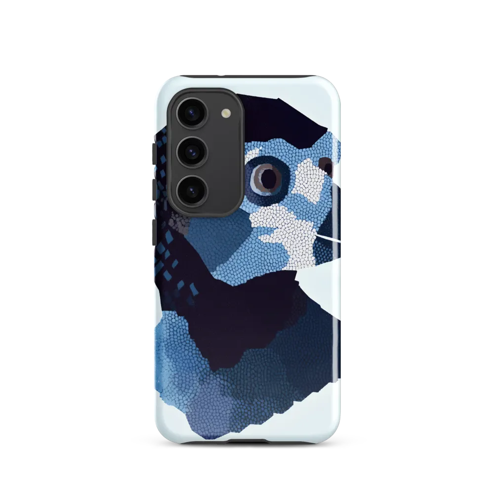 Abstract Avian Portrait in Blue