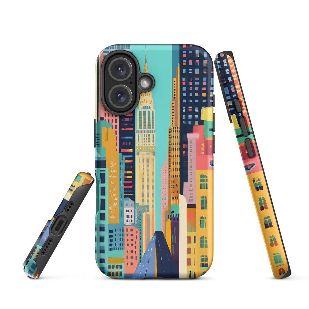 Vibrant Cityscape: A Modern Urban Journey | Phone Case