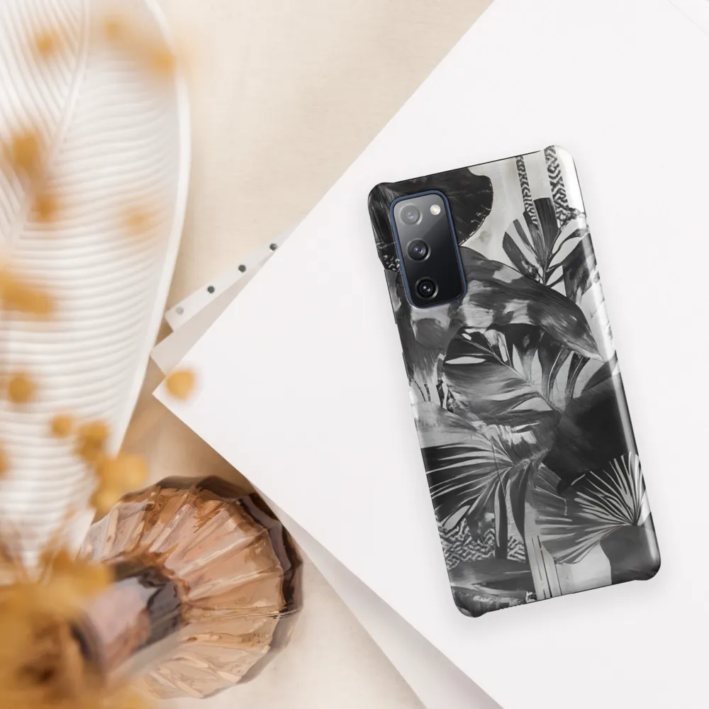 Monochrome Serenity in Tropical Foliage