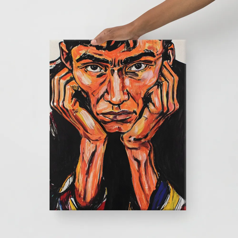 Contemplative Intensity: An Expressionist Portrait