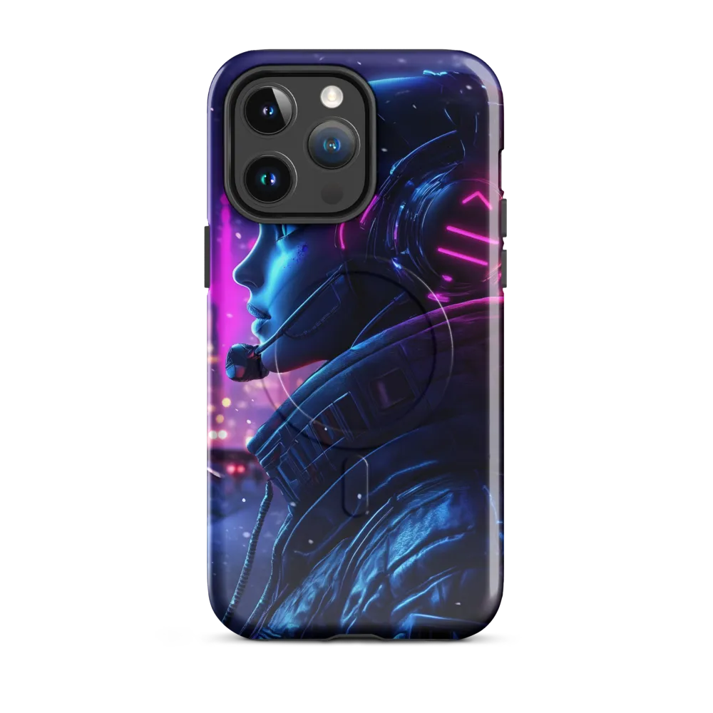 Dystopian Elegance: Cyberpunk Figure in Neon
