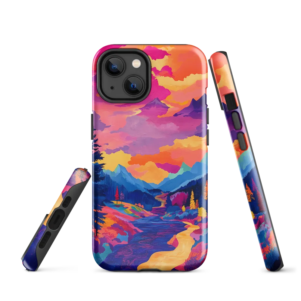 Radiant Serenity: A Surreal Landscape | Phone Case |  14 | Tough Case | Glossy