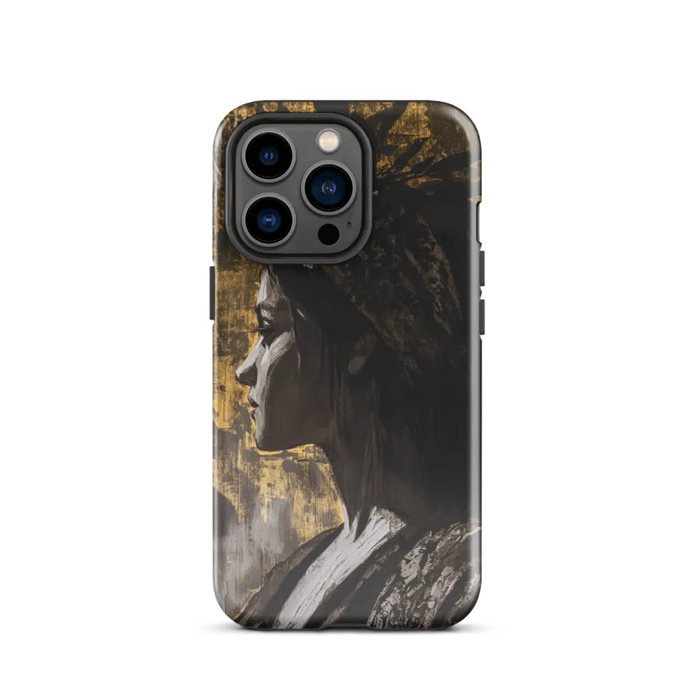 Golden Elegance: A Modern Profile Portrait