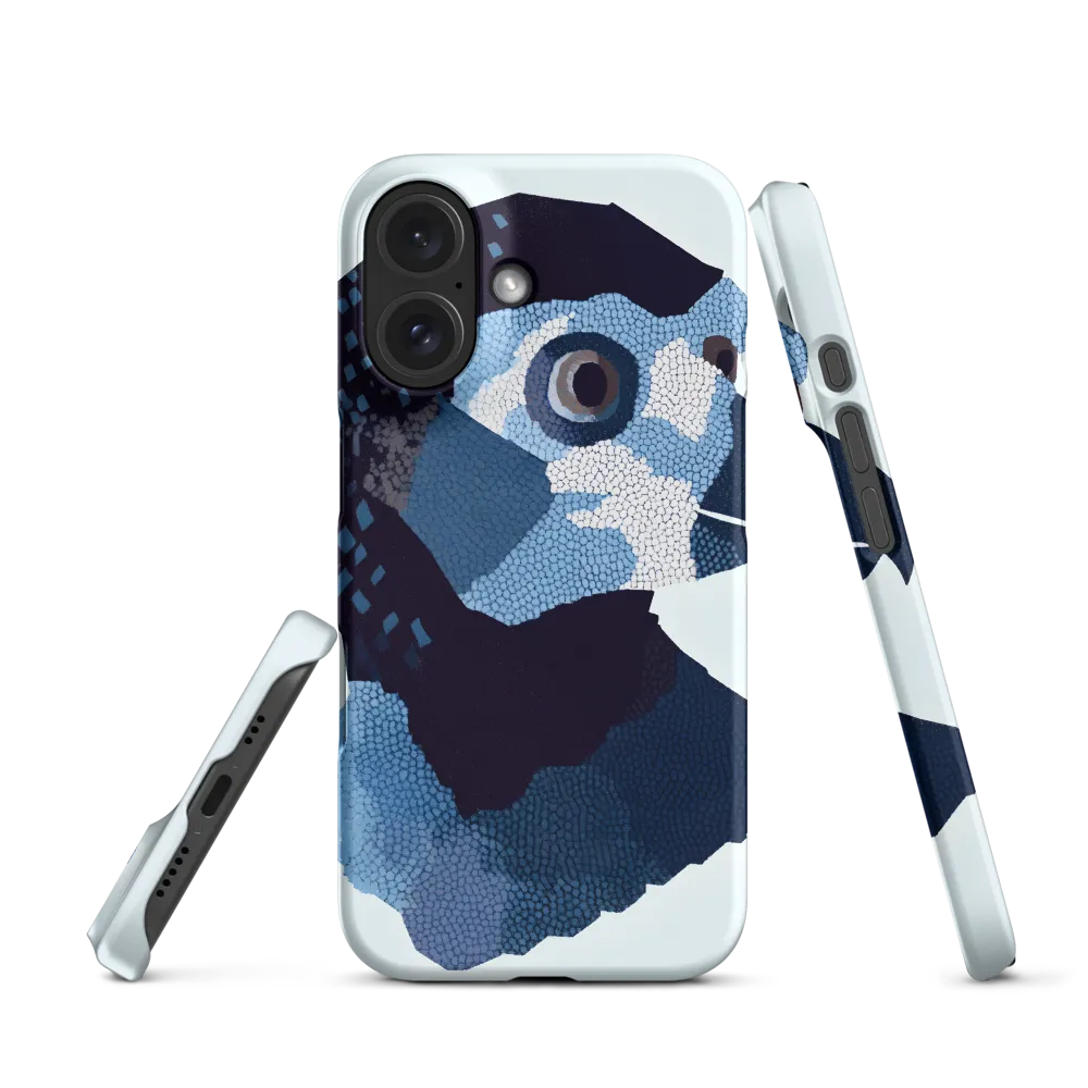 Abstract Avian Portrait in Blue