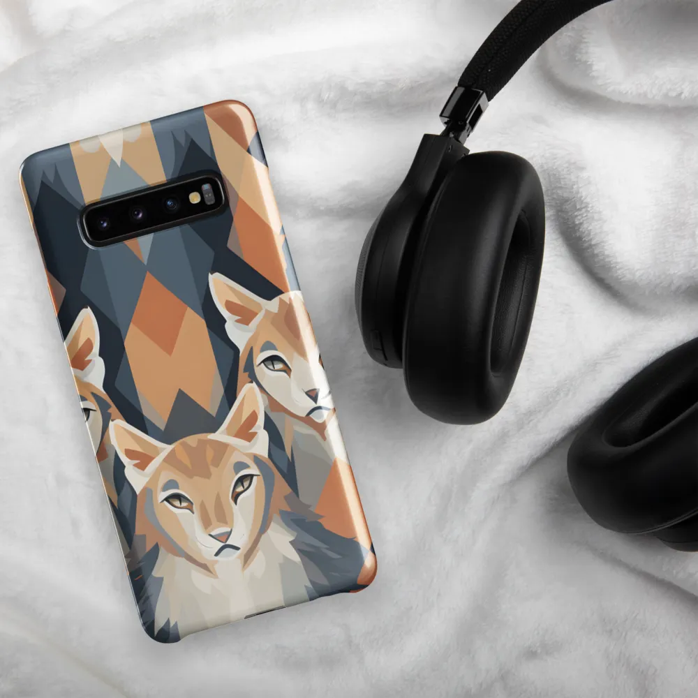 Elegance in Geometry: The Foxes | Phone Case |  S10 Plus | Snap Case | Glossy