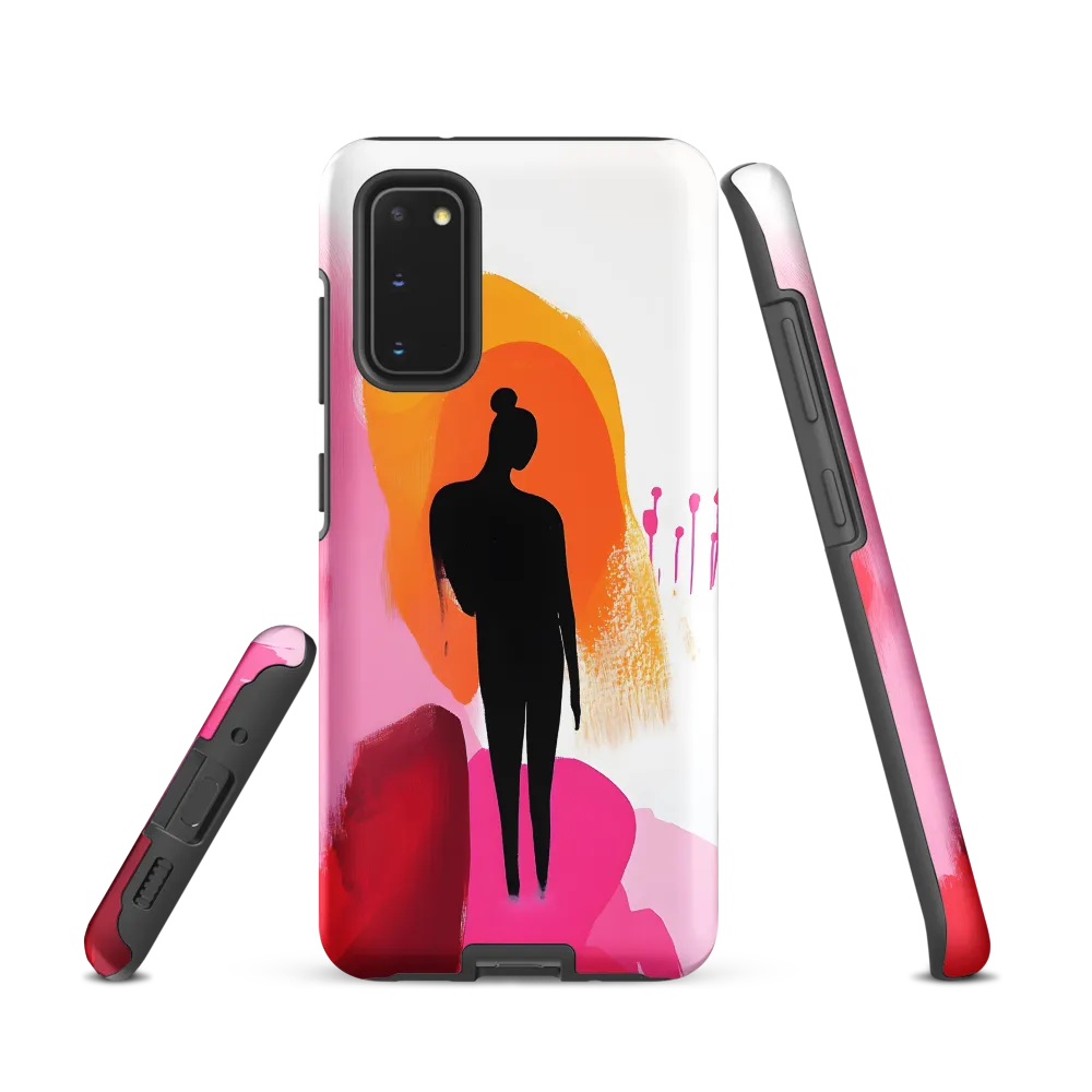 Silhouette in Colorful Abstraction