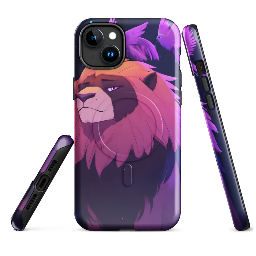 Regal Serenity: The Majestic Lion | Phone Case |  15 Plus | MagSafe® Tough Case | Glossy