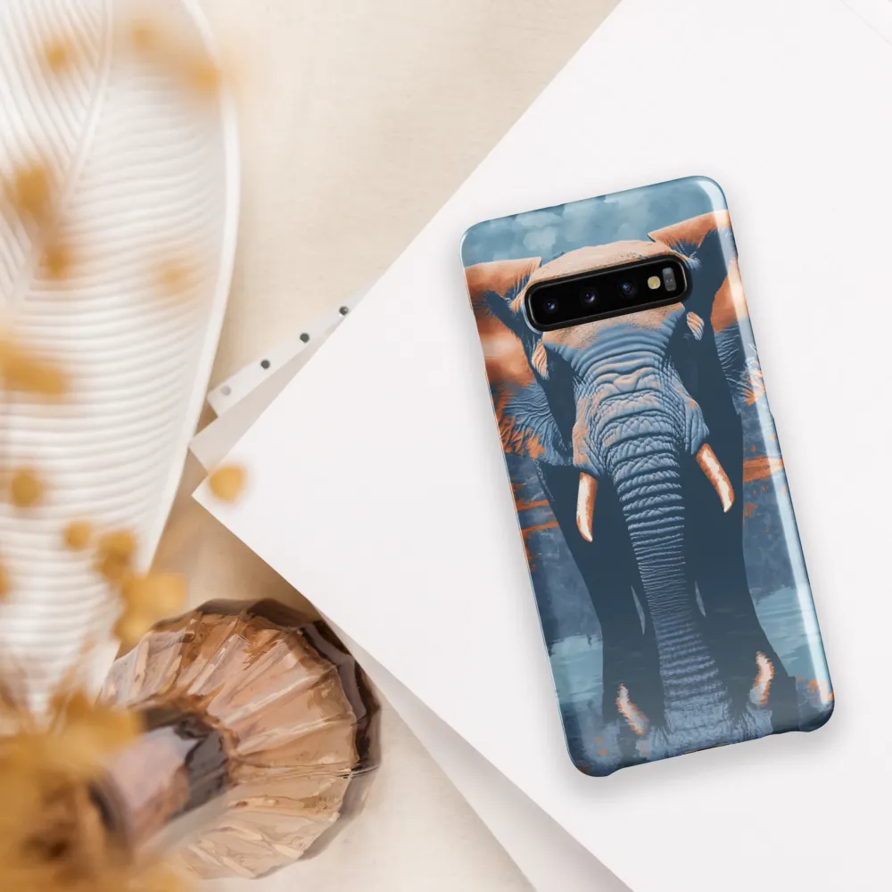 Majestic Reflection: The Elephant's Serenade | Phone Case |  S10 Plus | Snap Case | Glossy