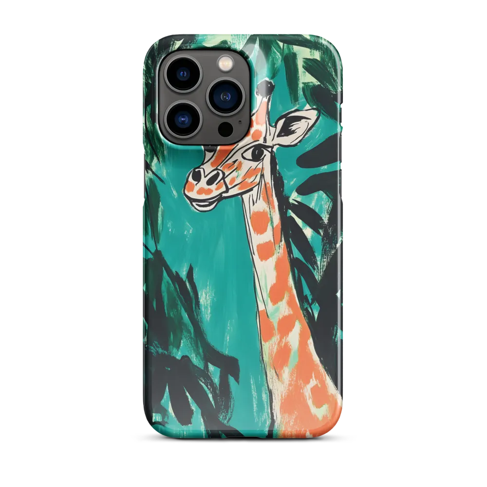 Curious Giraffe in Lush Greenery | Phone Case |  14 Pro Max | Snap Case | Glossy