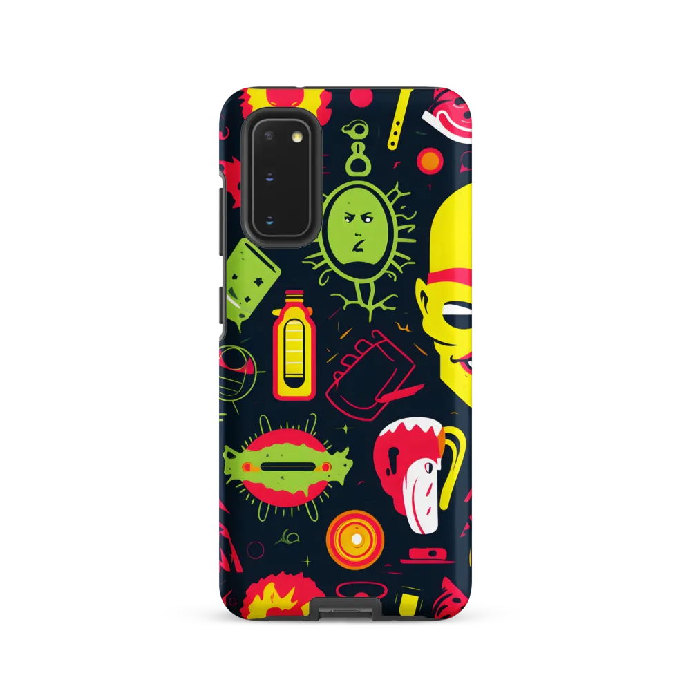 Neon Revelry: A Quirky Exploration of Modern Pop Art | Phone Case |  S20 | Tough Case | Matte