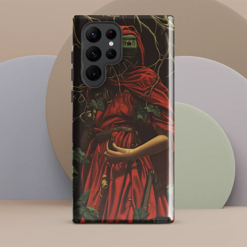 The Enigmatic Cloaked Traveler | Phone Case |  S22 Ultra | Tough Case | Glossy