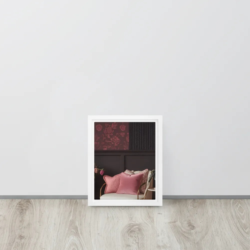 Elegance in Contrast: A Modern Interior Design | Canvas with White Frame | 8″×10″