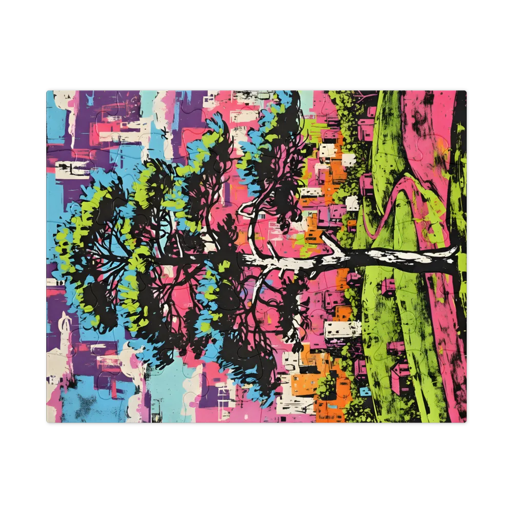 Neon Urban Pine 
 Jigsaw Puzzle in Tin Box