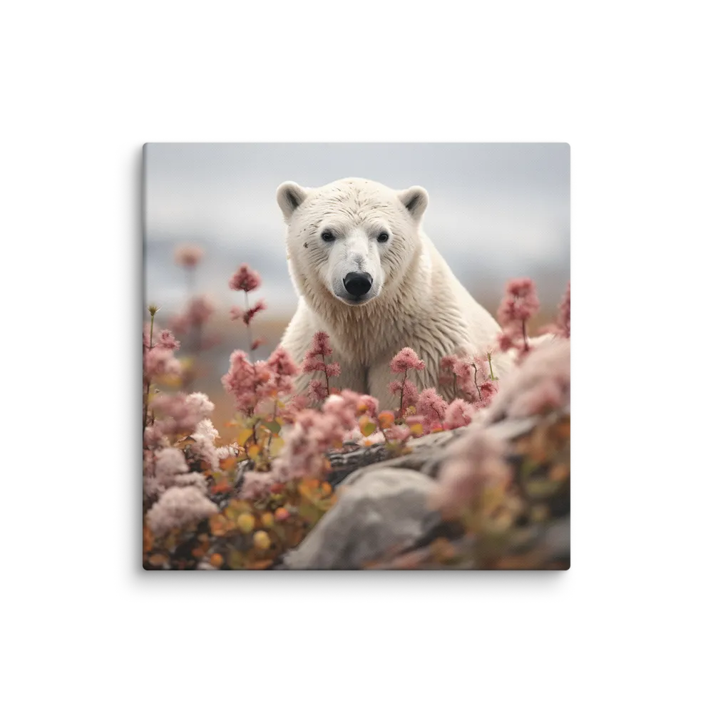 Curiosity Among Blooms: The Polar Bear