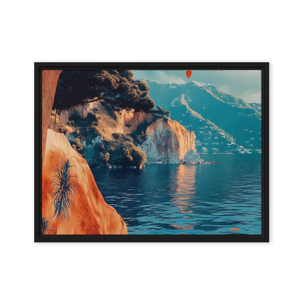 Elysian Waterscape | Canvas with Black Frame | 18″×24″