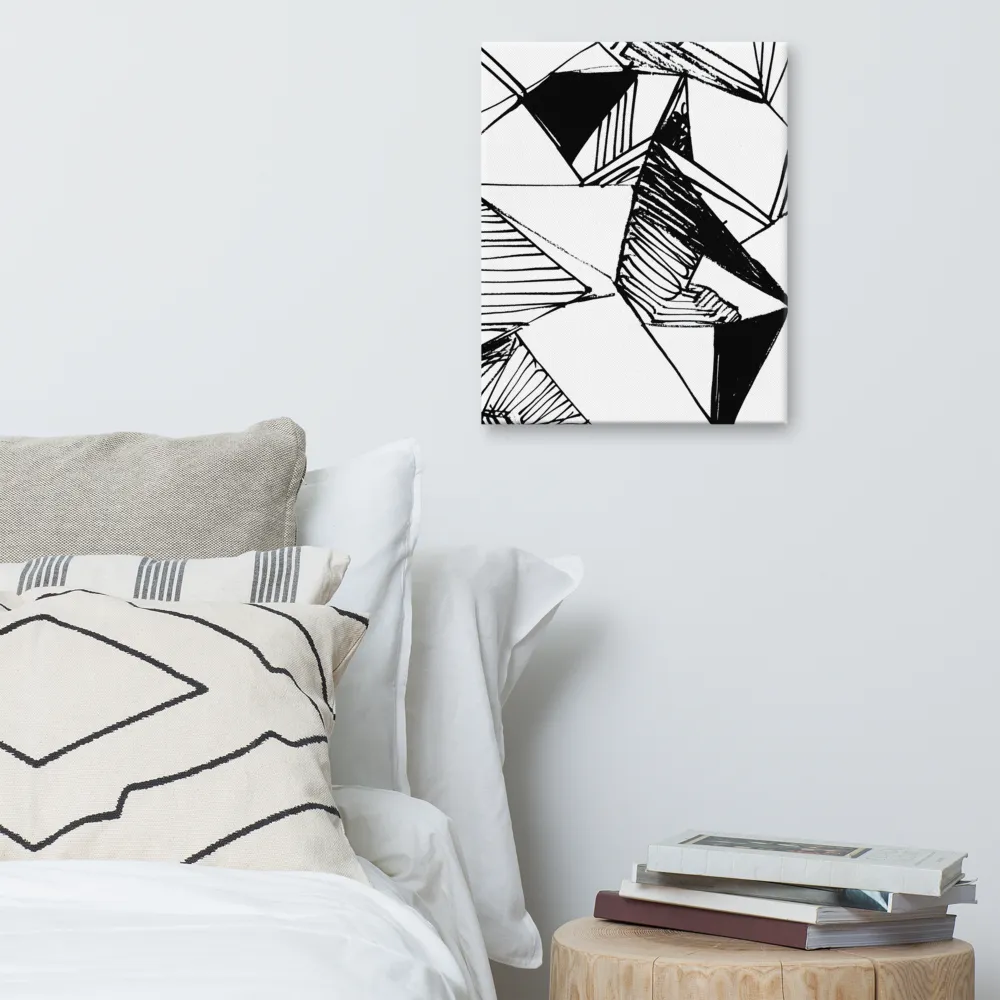 Dynamic Geometry in Ink | Canvas | 16″×20″