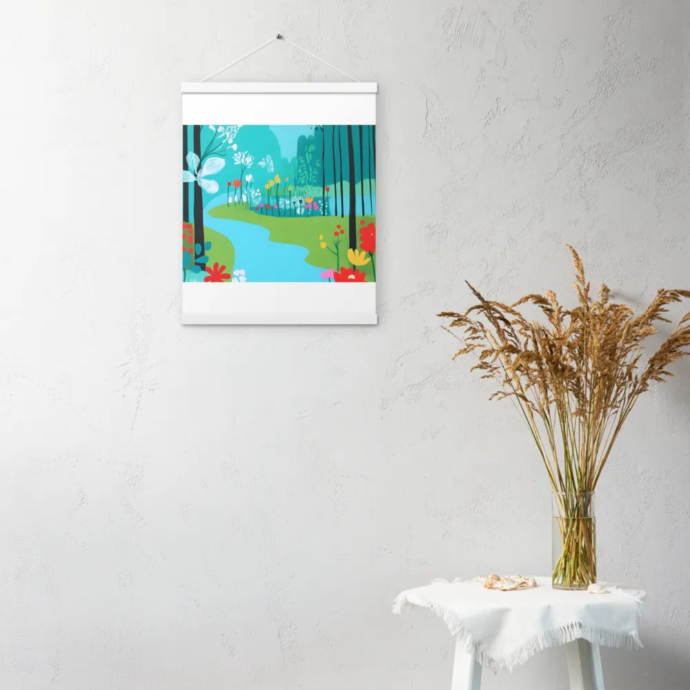 Whispers of Spring: A Colorful Retreat | Poster With White Wood Hanger | 16″×20″