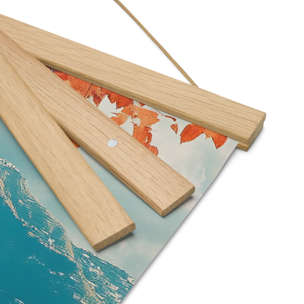 Elysian Waterscape | Poster With Oak Wood Hanger | 16″×16″