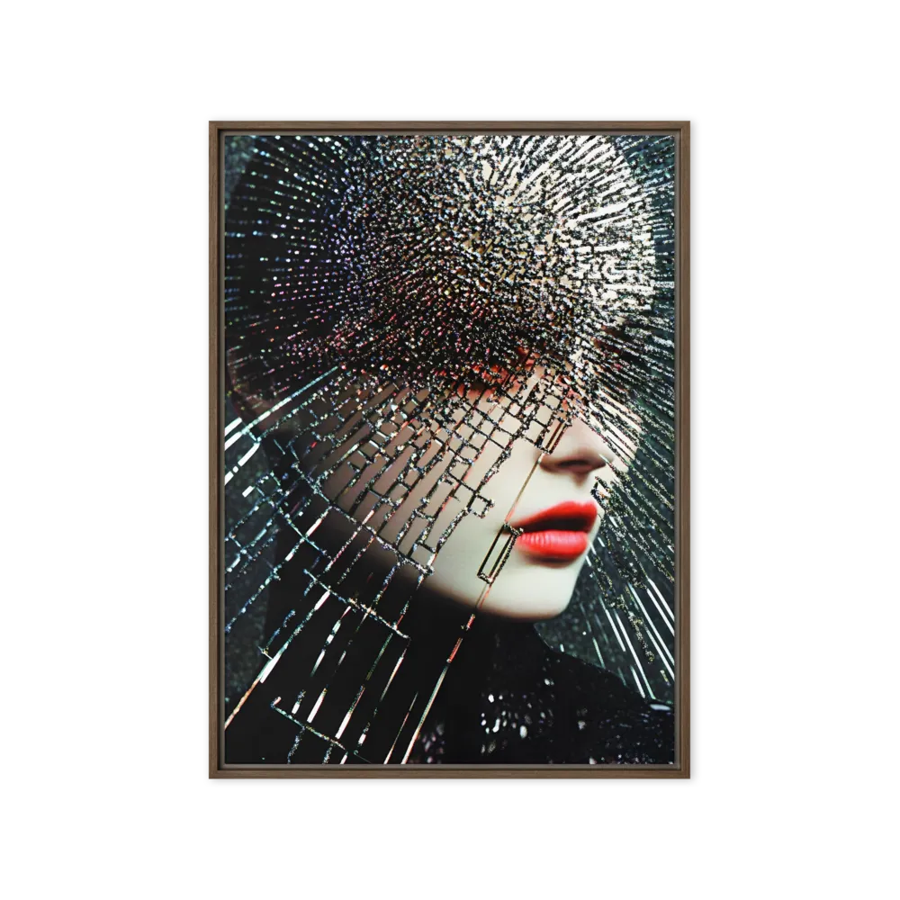 Fractured Identity | Canvas with Brown Frame | 20″×28″