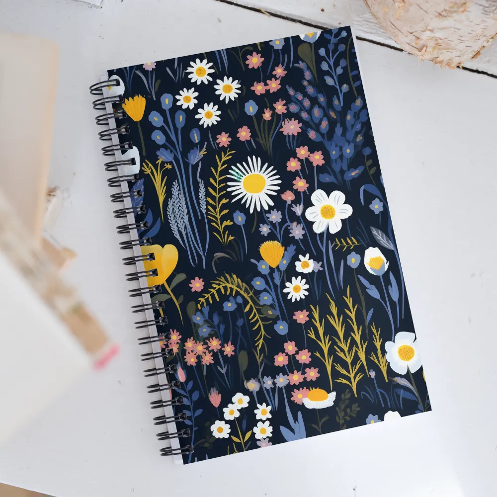 Botanical Harmony: A Floral Symphony | Spiral Notebook