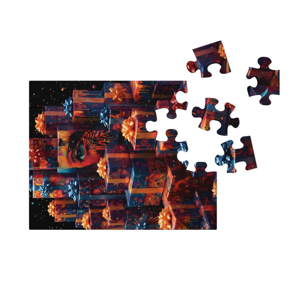 Psychedelic Gift Stack 
 Jigsaw Puzzle in Tin Box