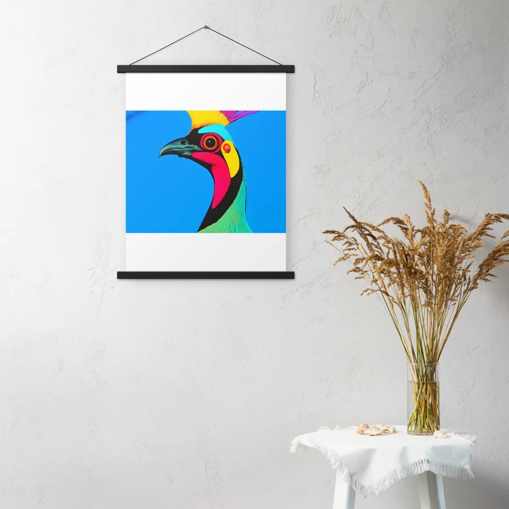 Whimsical Avian Portrait | Poster With Black Wood Hanger | 18″×24″