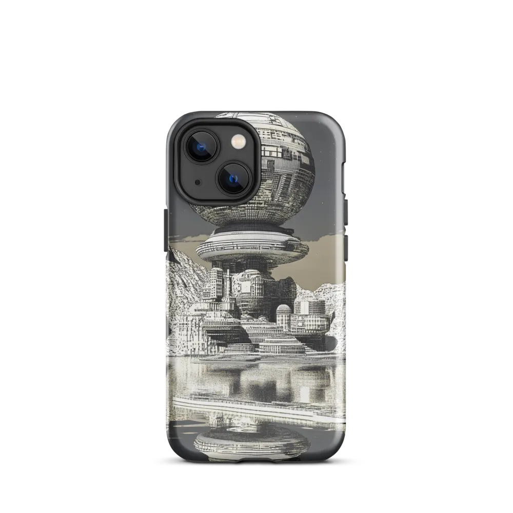 Reflections of a Futuristic Dreamscape | Phone Case |  13 mini | Tough Case | Glossy