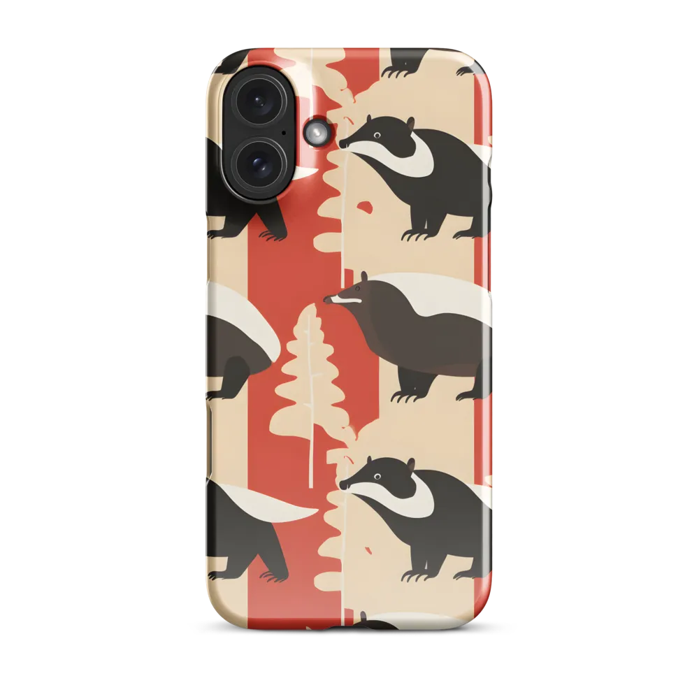 Wildlife Pattern: The Badger Tale | Phone Case |  16 Plus | Snap Case | Glossy
