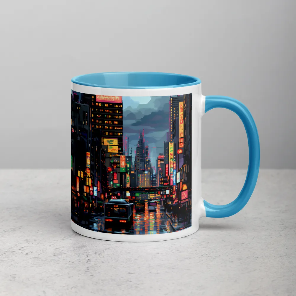 Neon Dreams: A Pixelated Urban Night