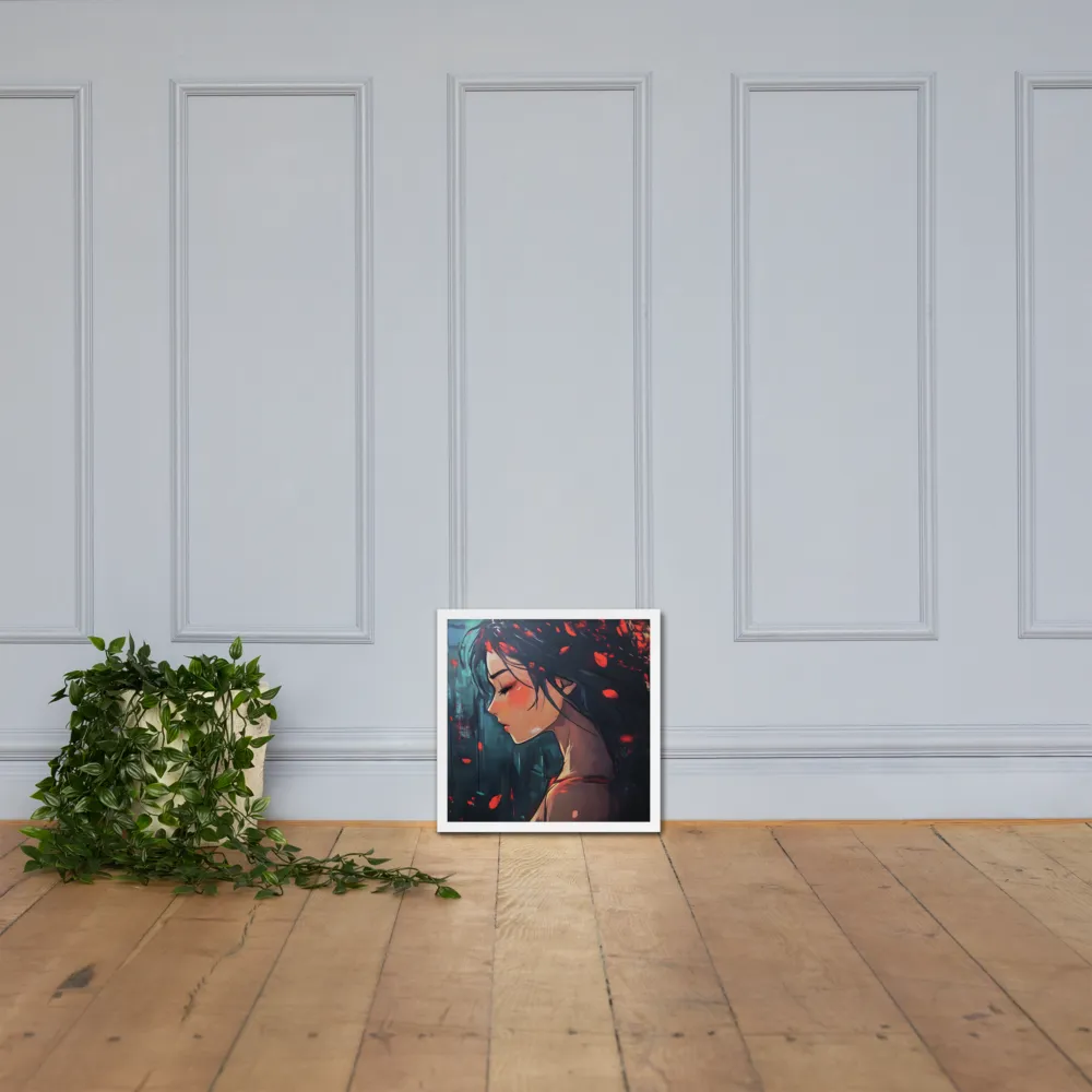 Whispers of Melancholy | Poster with White Frame | 16″×16″