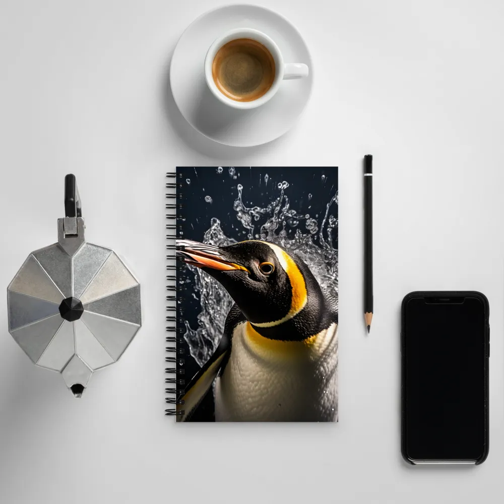 Emerging Majesty: The Penguin in Motion | Spiral Notebook