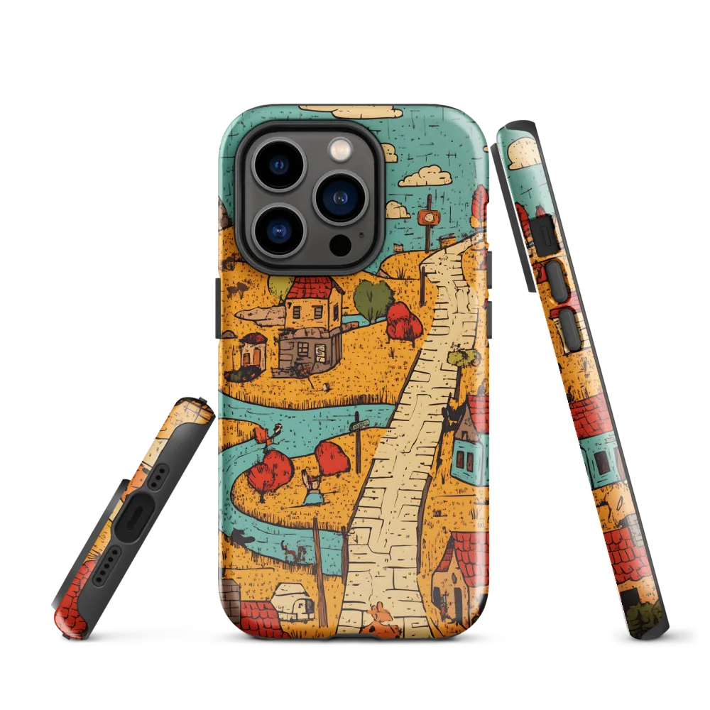 Whimsical Village Landscape