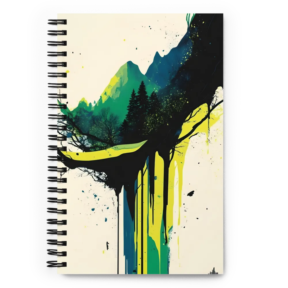 Majestic Serenity: A Digital Landscape | Spiral Notebook