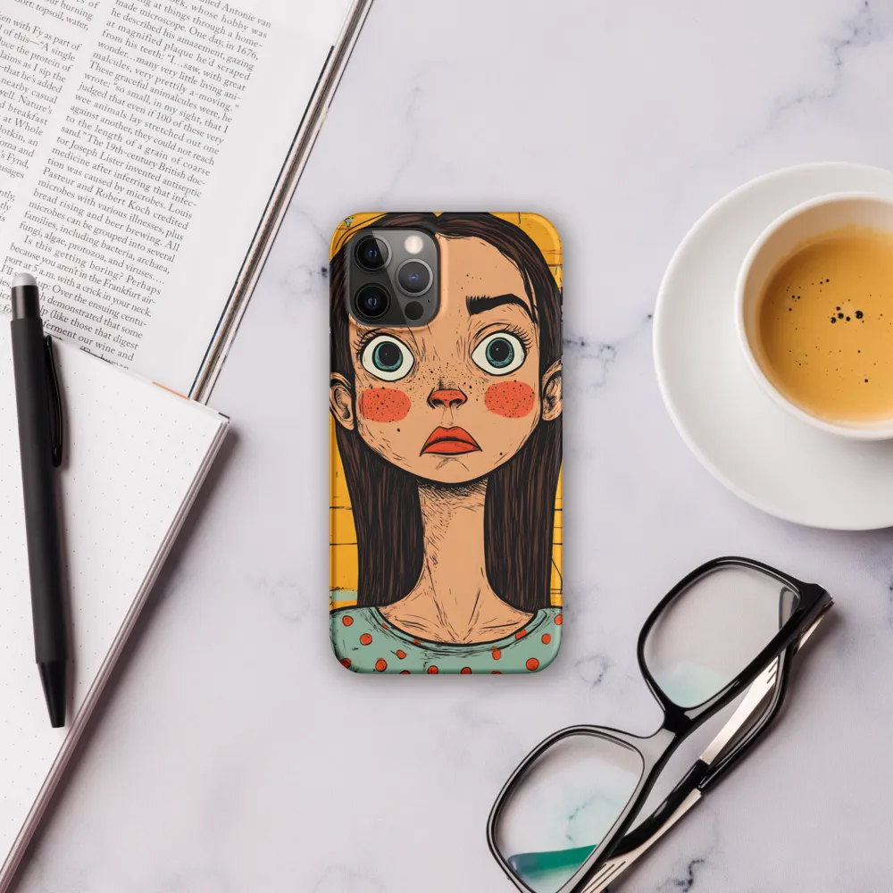 Wide-Eyed Portrait on Distressed Yellow Planks