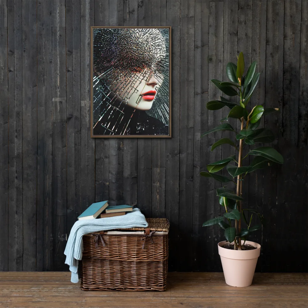 Fractured Identity | Canvas with Brown Frame | 20″×28″