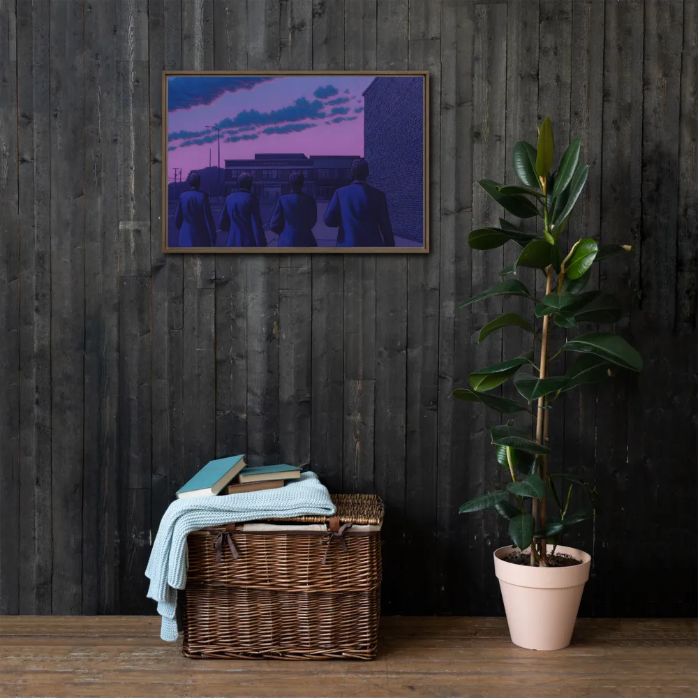 The Twilight Stroll | Canvas with Brown Frame | 20″×30″