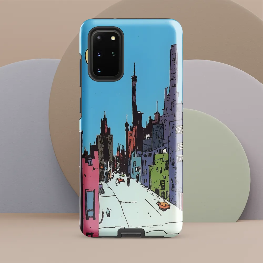 Vibrant Cityscape under the Moon