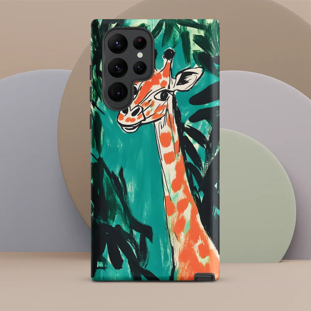 Curious Giraffe in Lush Greenery | Phone Case |  S22 Ultra | Tough Case | Matte