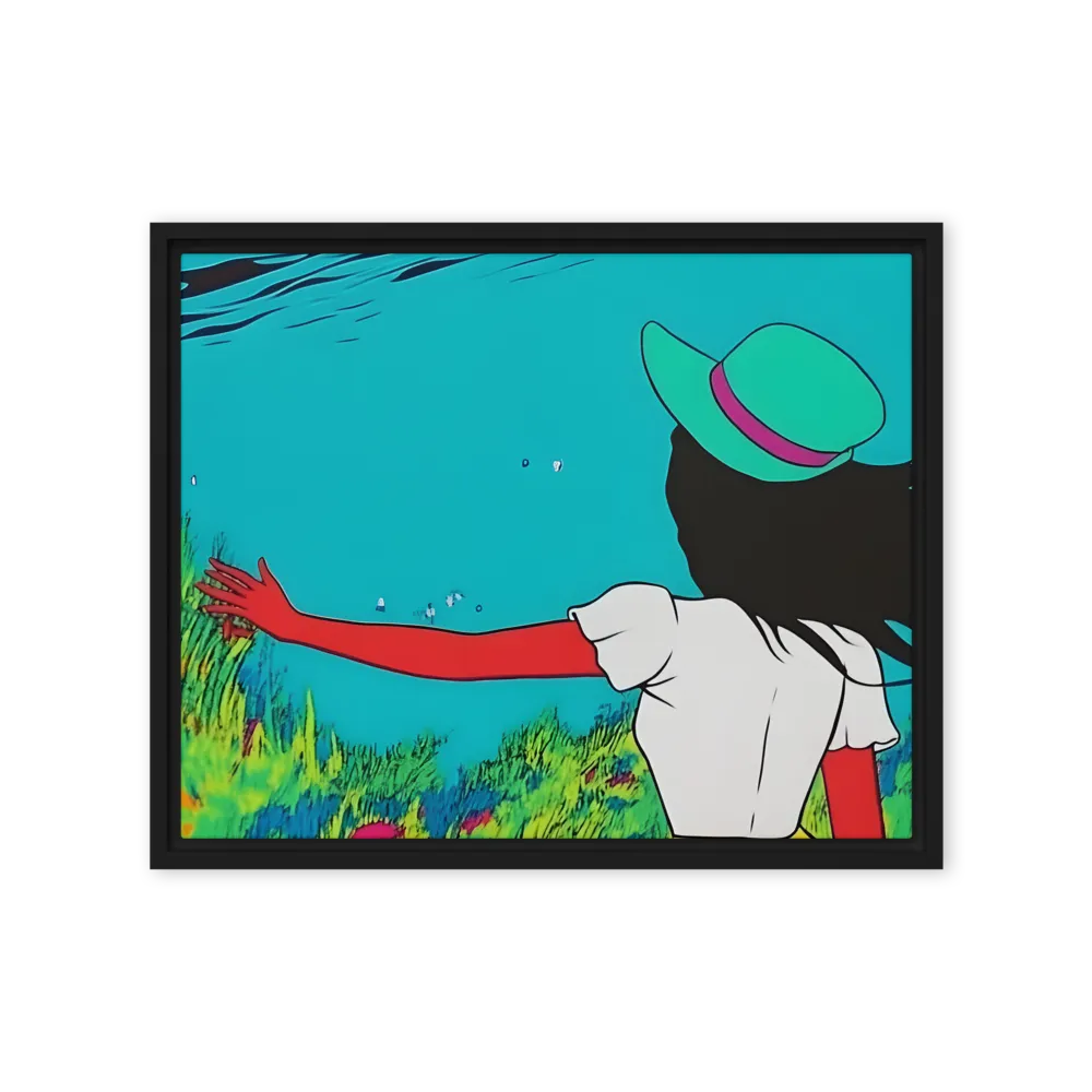 Whimsical Encounter | Canvas with Black Frame | 16″×20″