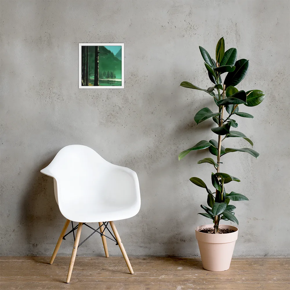 Reflections of Tranquility | Poster with White Frame | 12″×12″