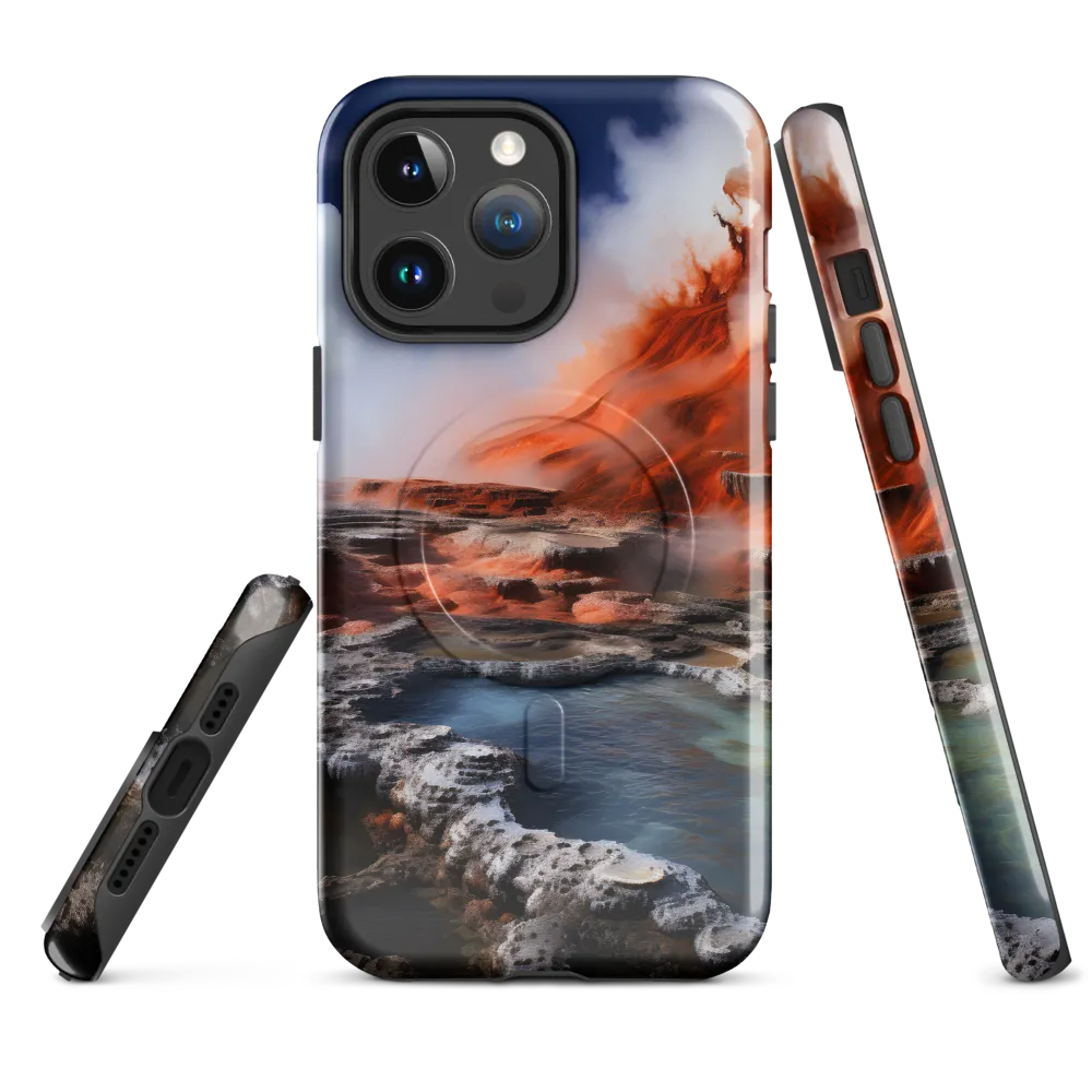 Nature's Fury: The Volcano's Expression | Phone Case |  14 Pro Max | MagSafe® Tough Case | Glossy
