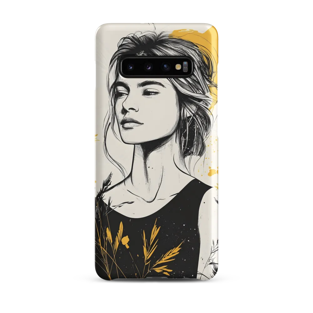 Golden Bloom — Portrait with Botanicals