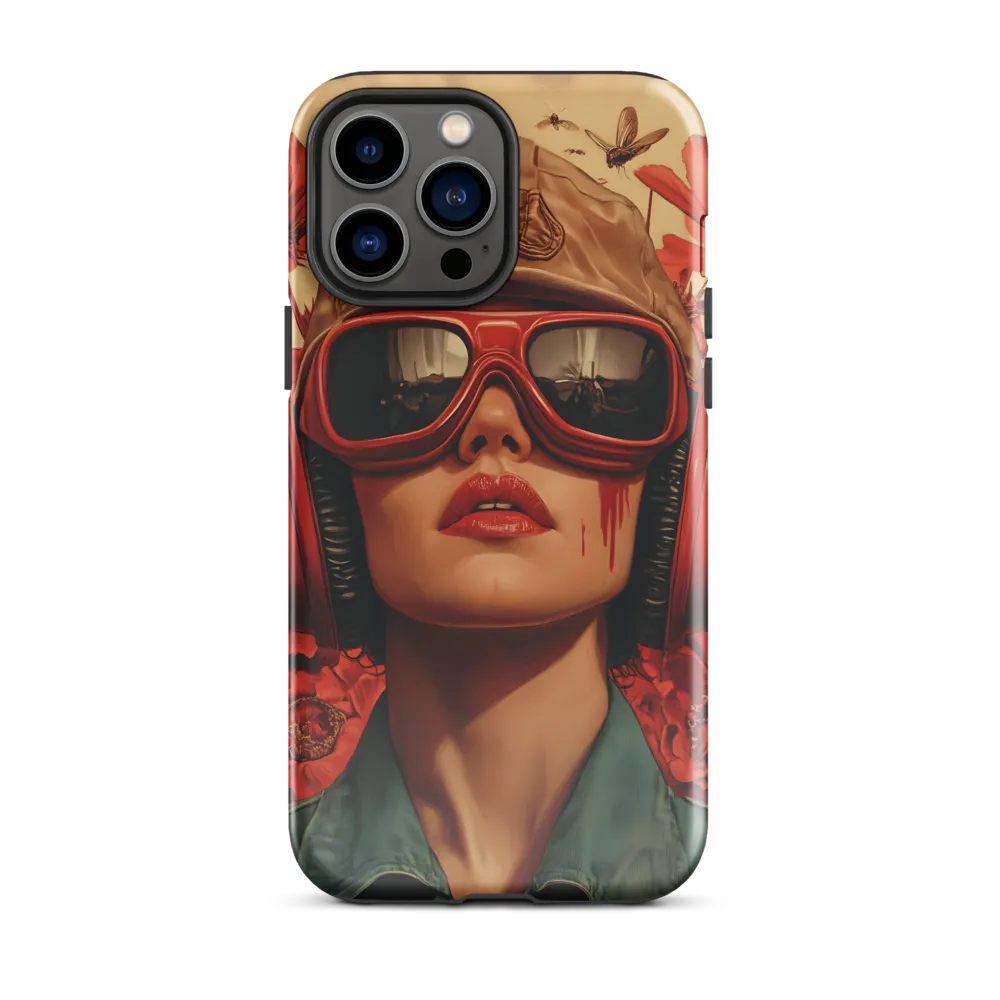 Defiant Portrait in a Floral Realm | Phone Case |  13 Pro Max | Tough Case | Glossy