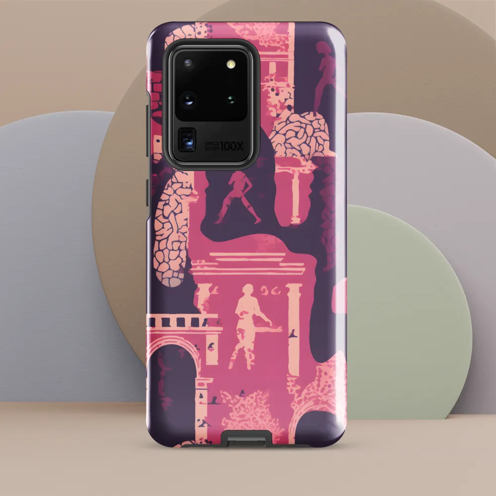 Whimsical Interplay of Figures and Architecture