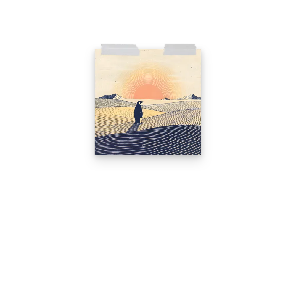 Penguin at Dusk 
 Poster | 10″x 10″