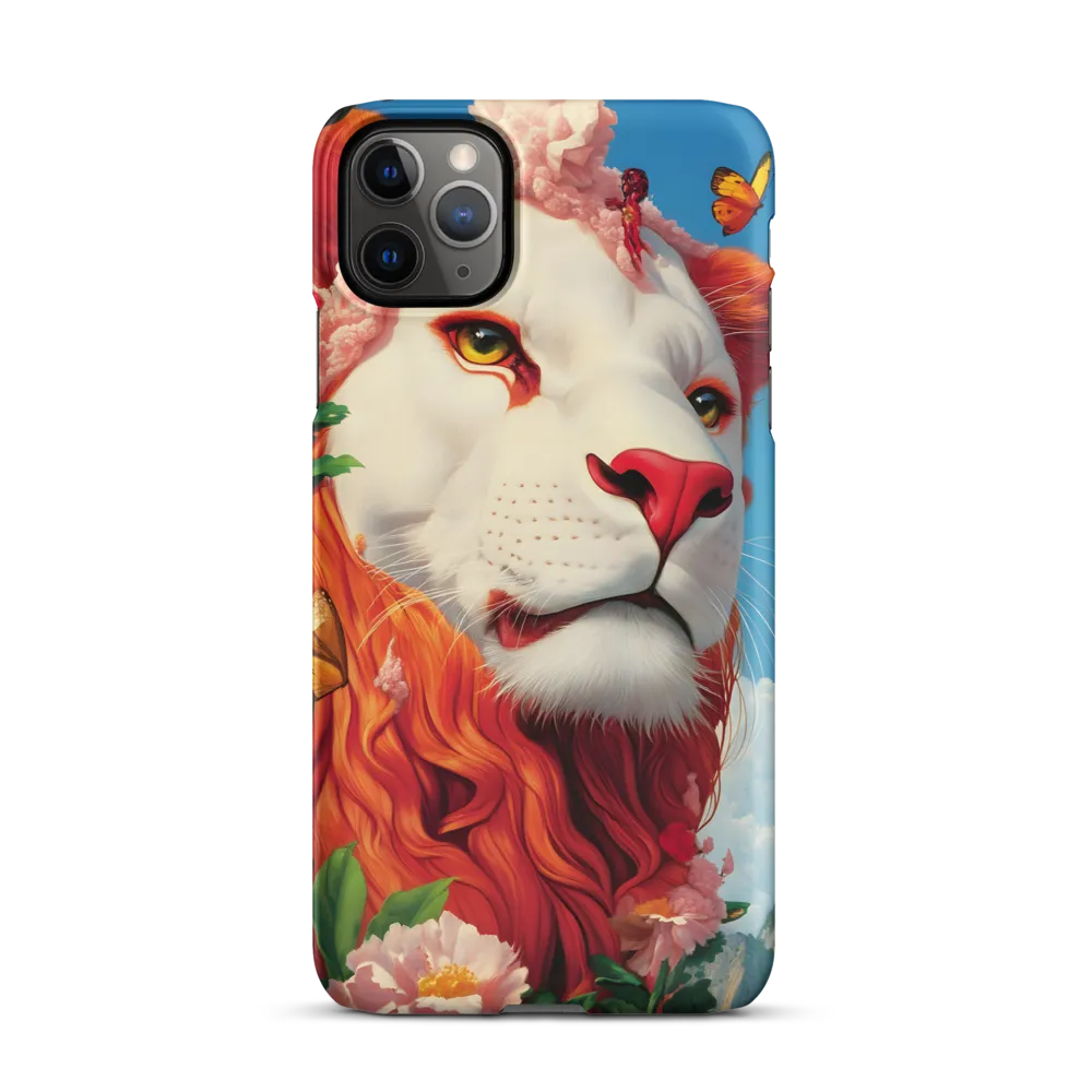Majestic Lion Amidst Floral Splendor